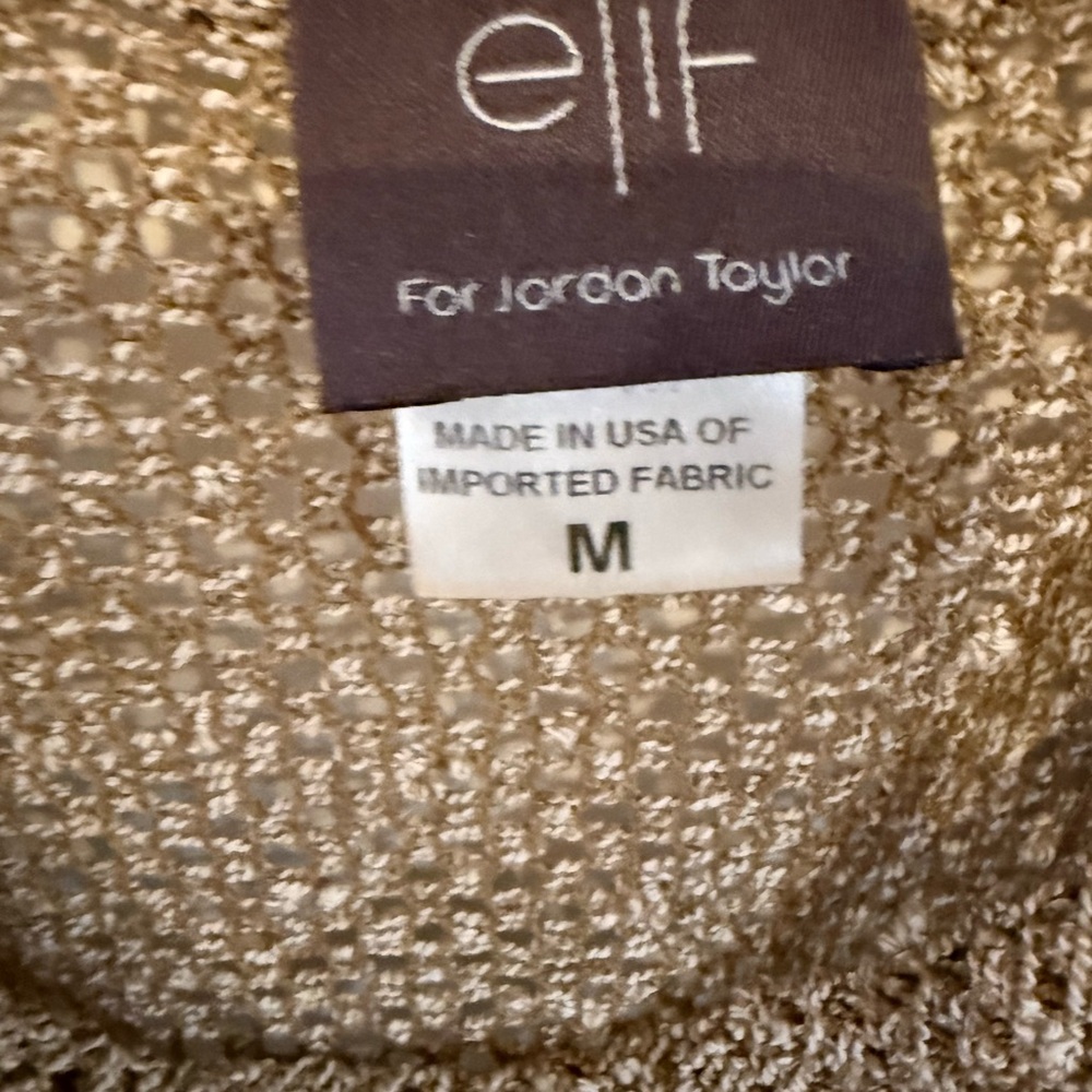 Jordan Taylor Cream/gold Knit swim coverup - Picture 3 of 3